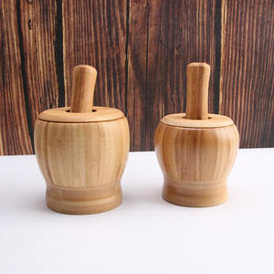 India Wholesale Wood <b>Mortar</b> and <b>Pestle</b> 4 Grids Spice Herb Spice Tools for Kitchen Accessories for Sale Product - Product Image 4