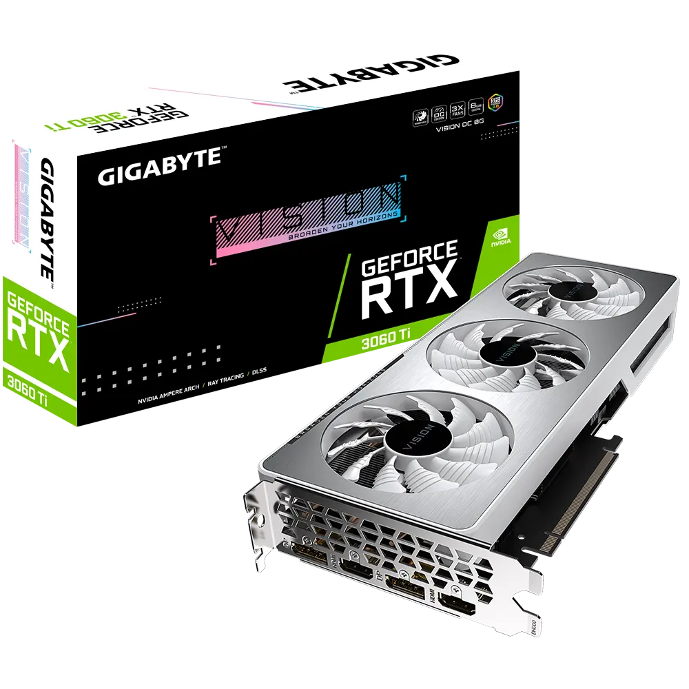 gaming GPU 3060 Ti graphics card GeForce RTX 3060 Ti VISION OC 8G (rev. 1.0, rev. 2.0)