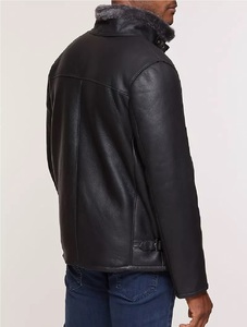 Chaqueta de motorista de cuero de vaca con cremallera para hombre, recién llegada, 2020-21, fregado, disponible en todos los colores de cuero, hecho en Pakistán - Product Image 4