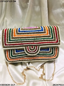 Bolso de noche de diseñador étnico hecho a mano para mujer - Product Image 3