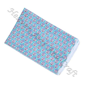 Tissu en coton patrimoine culturel tissu courant de 5 verges bloc à la main imprimé 100% tissu de voile de coton doux pour l'approvisionnement en vrac par cour - Product Image 4