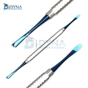 Instrumentos Dentales de Ortodoncia, Elevador Perióstico Manual con Puntas Recubiertas de Titanio Azul, Material de Acero - Product Image 2