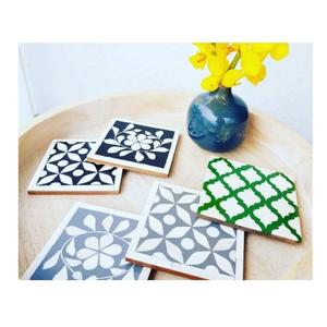 High Quality Bone Inlay <b>coaster</b> New Design Piece Hot Selling Bone Inlay Tea <b>Coasters</b> by India Handicraft - Product Image 1