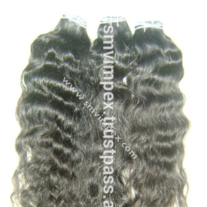 Extensiones de cabello rizado natural virgen sin procesar, cabello humano indio 100% natural, precio - Product Image 1