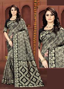 Dernier créateur de saris indiens et pakistanais Blouse en satin et crêpe de soie Vêtements sari à impression numérique Tissus doux Japon - Product Image 5