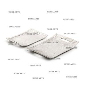 Plateau de service en aluminium couleur or pour chocolats, lot de 2 tailles différentes, plateau de service pour thé et café par Home Arts - Product Image 6