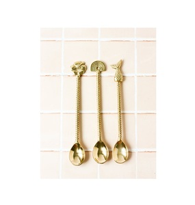 ช้อนทองเหลืองด้ามยาว,สำหรับใช้ในห้องครัวช้อนทองทองเหลืองดีไซน์ล่าสุด - Product Image 3