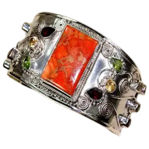 Compre pulseira de prata com pedras preciosas online na Índia Pulseira de prata com pedras preciosas naturais Pulseiras de prata com pedras preciosas