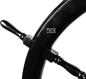 ของสะสมการเดินเรือเรือไม้เรือล้อ36 "นิ้วพวงมาลัยตกแต่งผนัง - Product Image 2