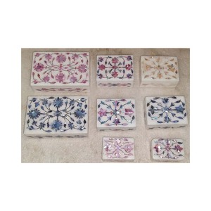 Multicolor Floral Art Marble With Sea Shell Design <b>Ramadan</b> <b>Gift</b> <b>Boxes</b> - Product Image 1