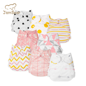 Couche ajustée en coton biologique pour bébé non blanchie Botton naturel pour nouveau-né Couche en tissu <span class=keywords><strong>Bambo</strong></span> Couche en tissu PUL Couche en tissu à poche pour bébé - Product Image 4