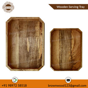 Bandeja para servir de madera de mango macizo, cuenco de madera rústico hecho a mano para el hogar, comedor, cocina, decoración, para ensaladas, frutas o aperitivos - Product Image 2