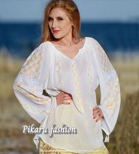 เสื้อแขนยาวสไตล์ยิปซีปักด้วยมือสำหรับผู้หญิงเสื้อผ้าทอสไตล์ยุโรปผ้าฝ้ายเม็กซิกัน - Product Image 2