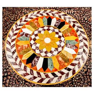 โต๊ะหินอ่อนธรรมชาติทรงกลม งานฝีมือประณีต พร้อมลายฉลุ - Product Image 1