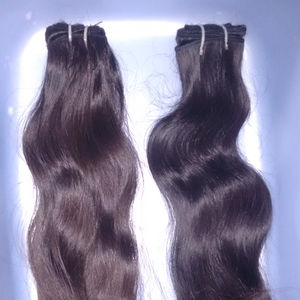 Cheveux humains vierges indiens de qualité supérieure, texture ondulée brute du sud de l'Inde, 100% Remy, non traités, luxe, tissage à double trame - Product Image 1