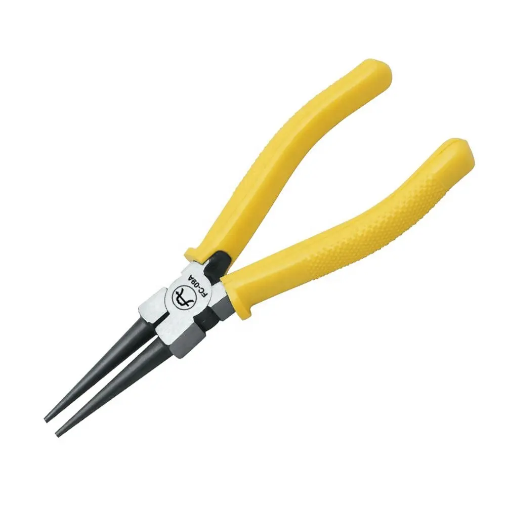 Heavy Duty Special Round Nose Snap Ring Pliers l S55C High Carbon Alloy Steel l PVC comfort handle l OEM l Polished surface l