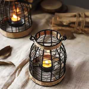 MANUFACTURER WHOLESALE VINNTAGE WROUGHT IRON NORDIC PORTABLE <b>CANDLE</b> LANTERN - Product Image 2