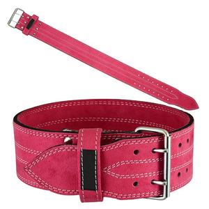 Cinturón de levantamiento de pesas de liberación rápida rosa de 10mm para mujer, cinturón de levantamiento de pesas de doble punta personalizado, cinturón de cuero ajustable para levantamiento de pesas - Product Image 1