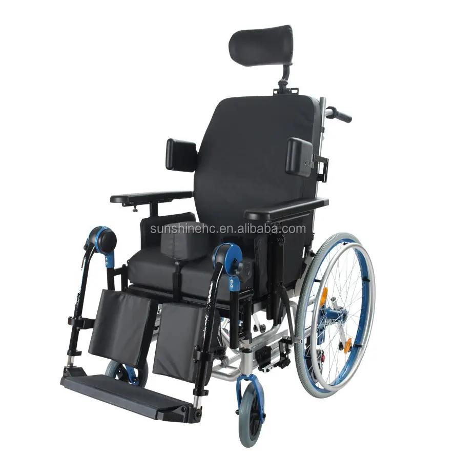WH929S High End Cadeira De Rodas Hidraulicamente Ajustável Encosto Adulto Tilt No Espaço Cadeira De Rodas De Alumínio Para Deficientes