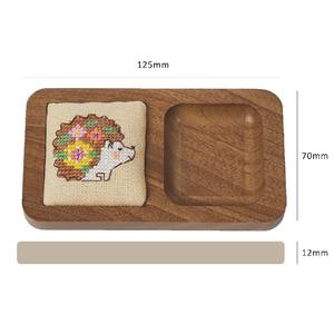 [3] estuche de madera para aguja, erizo para herramientas de costura, Kit de punto de cruz - Product Image 4