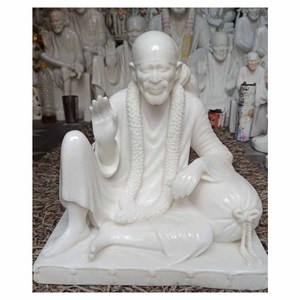 พิเศษสีขาวหินอ่อน Sai Baba รูปปั้น - Product Image 1