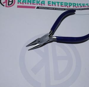 คีมคีบจมูกแบบงอทำจากสเตนเลสออกแบบโลโก้ได้ตามต้องการสำหรับงานหัตถกรรมและการซ่อมแซมอุปกรณ์ทำเครื่องประดับ - Product Image 4