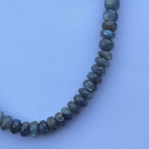 6mm 8mm 10mm naturel gris Labradorite pierre lisse Rondelle pierres précieuses perles brins collier tendance bijoux du fabricant - Product Image 2
