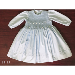 Robe d'été tissée à rayures pour fille, tenue smockée, fabriquée au Vietnam - Product Image 4