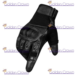 Gants de moto pour hommes Gants de protection en cuir véritable Gants de sécurité pour l'extérieur - Product Image 2