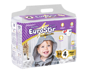 Couches-culottes jetables EUROSTAR en coton imprimé pour bébé, protection anti-fuites, surface sèche, SAP importé, 2 couches, OEM turc - Product Image 2