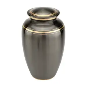 Forniture funebri cofanetto per bara in metallo in vendita nuovo arrivo vaso per ceneri umane in acciaio fatto a mano fornitori funerari lucidati scuri