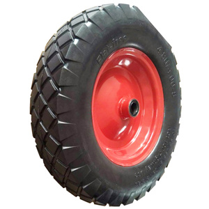 Steel Caster Puncture Free Utility Wheelbarrow Tire Wheel With Axle for <b>Lawn</b> Yard Garden Cart Trailer Wagon Car Wheels & Tires - Product Image 3