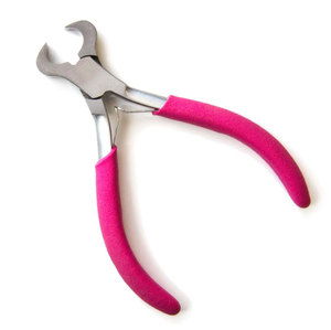 Pince coupante en acier inoxydable pour extensions capillaires à micro-anneaux, outil de pose de kératine, coupe fil, marque personnalisée - Product Image 1