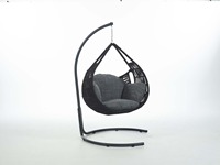 Chaise suspendue moderne en forme d'œuf avec structure en acier, best-seller 2021, avec coussin résistant à l'eau pour une utilisation en extérieur dans les parcs, les gymnases, les écoles