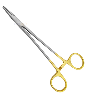 Fabrication en gros de qualité supérieure Best-seller Porte-aiguille Mayo-Hegar Porte-aiguille TC avec manche et pointe en or - Product Image 1