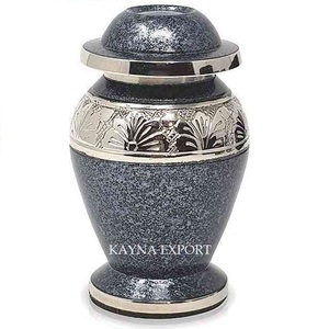 โกศสีน้ำตาลสวยงามสำหรับคนที่คุณรักปรับแต่งรูปแบบใหม่ทำจากโลหะเคลือบเงาพร้อมผิวสลักมันวาวสำหรับทารก - Product Image 2