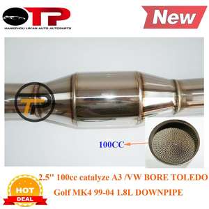 La Oficina del Fiscal tubo de escape para SUS304 GOLF MK4 99-04 1.8L/A3 TT TUR <span class=keywords><strong>BO</strong></span> bajante con 100CPSI convertidor catalítico - Product Image 6
