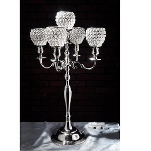 Venta caliente candelabro votivo de cristal 5 brazos candelabros de metal candelabro de cristal - Product Image 1