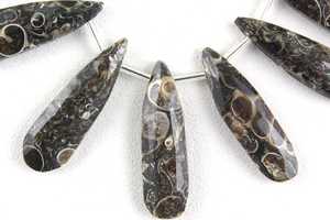 ลูกแพร์เจียระไนสีน้ำตาล15ชิ้นลูกปัดพลอยเทอร์ริตล่าอาเกตธรรมชาติสำหรับการทำเครื่องประดับแฮนด์เมด - Product Image 2