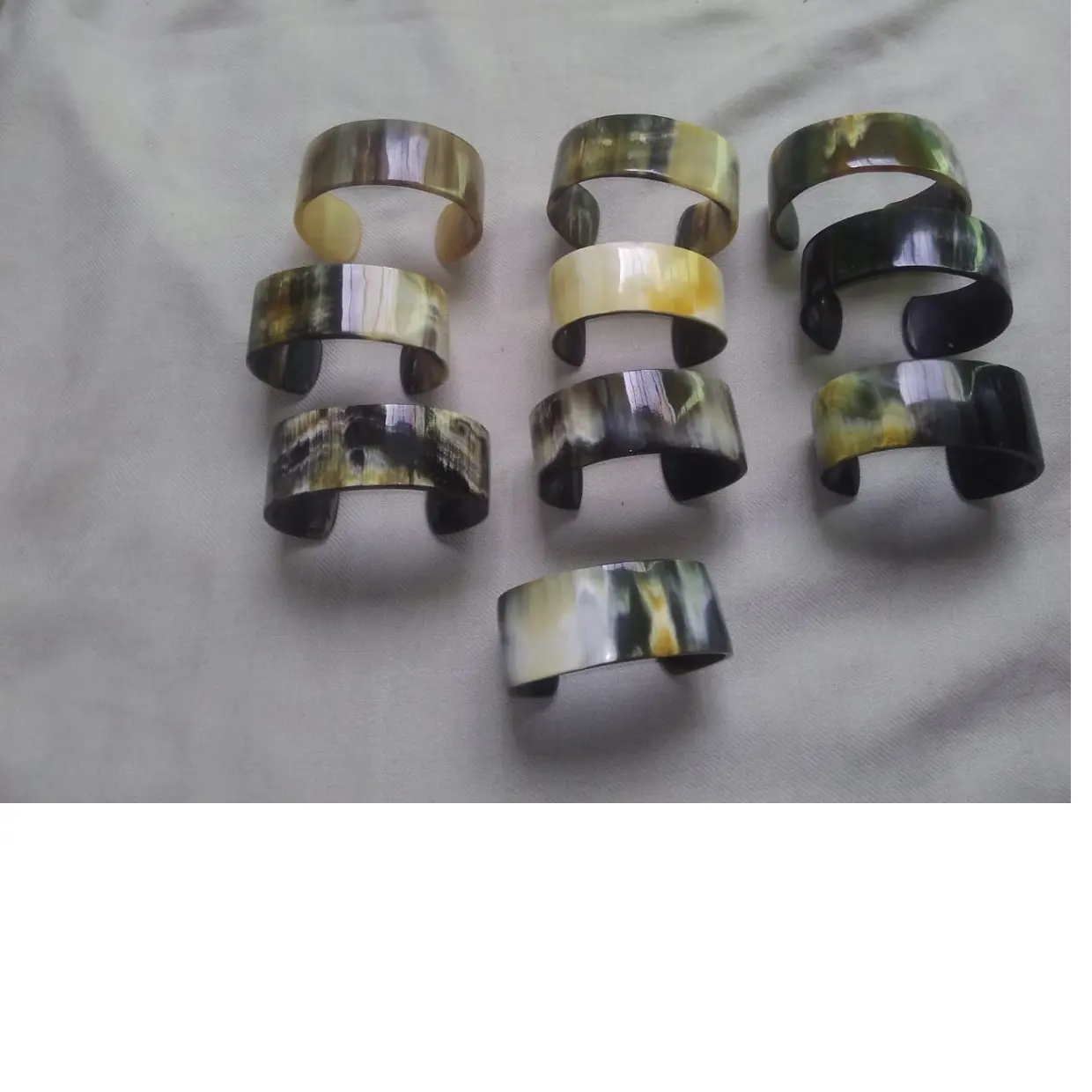 natural buffalo horn cuffs made from natural buffalo horns for jewelry stores