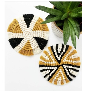 ผ้าฝ้ายCoaster Macrameทำด้วยมือป้องกันความร้อนบนโต๊ะอาหารตกแต่ง - Product Image 1