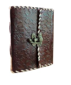 Wholesale Flower Designer <b>Diary</b> Handmade vintage side <b>Lock</b> Closure leather notebook - Product Image 2
