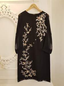 2021 elegante bordado Kurta pantalón diamante encaje botón sostenible lentejuelas Natural Nuevo Fiesta/vestido de novia últimos patrones - Product Image 2