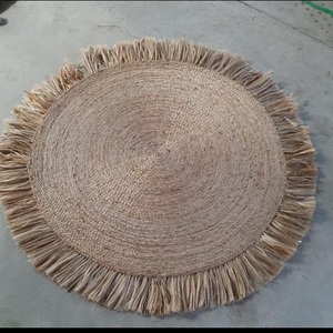 Tapis ronds en jute tressé à la main antidérapants - Utilisation toute saison - Product Image 3