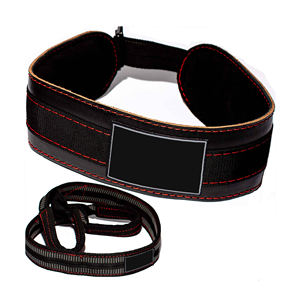 เข็มขัดยกน้ำหนักหนังเทียม PU แบบกำหนดเอง,เข็มขัดยกน้ำหนักปรับได้ป้องกันเอวหนัง - Product Image 1