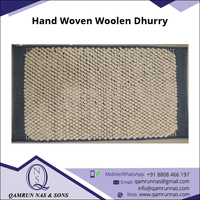 Tapis de couloir Dhurrie indien en laine, tissé à la main, antidérapant, lavable, décoratif, de qualité supérieure, style vintage, en gros