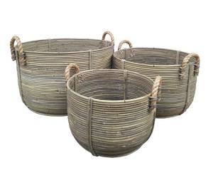 Panier en rotin multi-usage pour meubles de maison pour salon cuisine salle à manger extérieur hôtel blanchisserie supermarché appartement stockage - Product Image 2