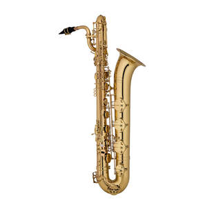 Col haut incurvé de qualité supérieure F #   Saxophone baryton avec étui en ABS - Product Image 1