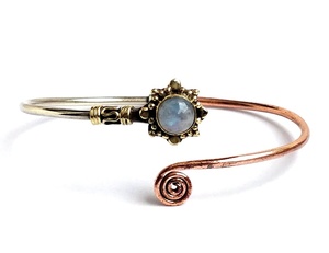 Bracelet manchette réglable en pierre de lune en argent Bracelet de mode prix d'usine - Product Image 2