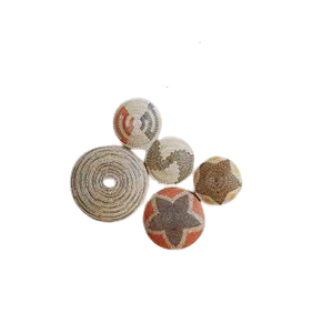 Macetero Vintage de algas marinas, cesta para decoración de pared de Vietnam, impresionante plato de algas naturales de punto - Product Image 4